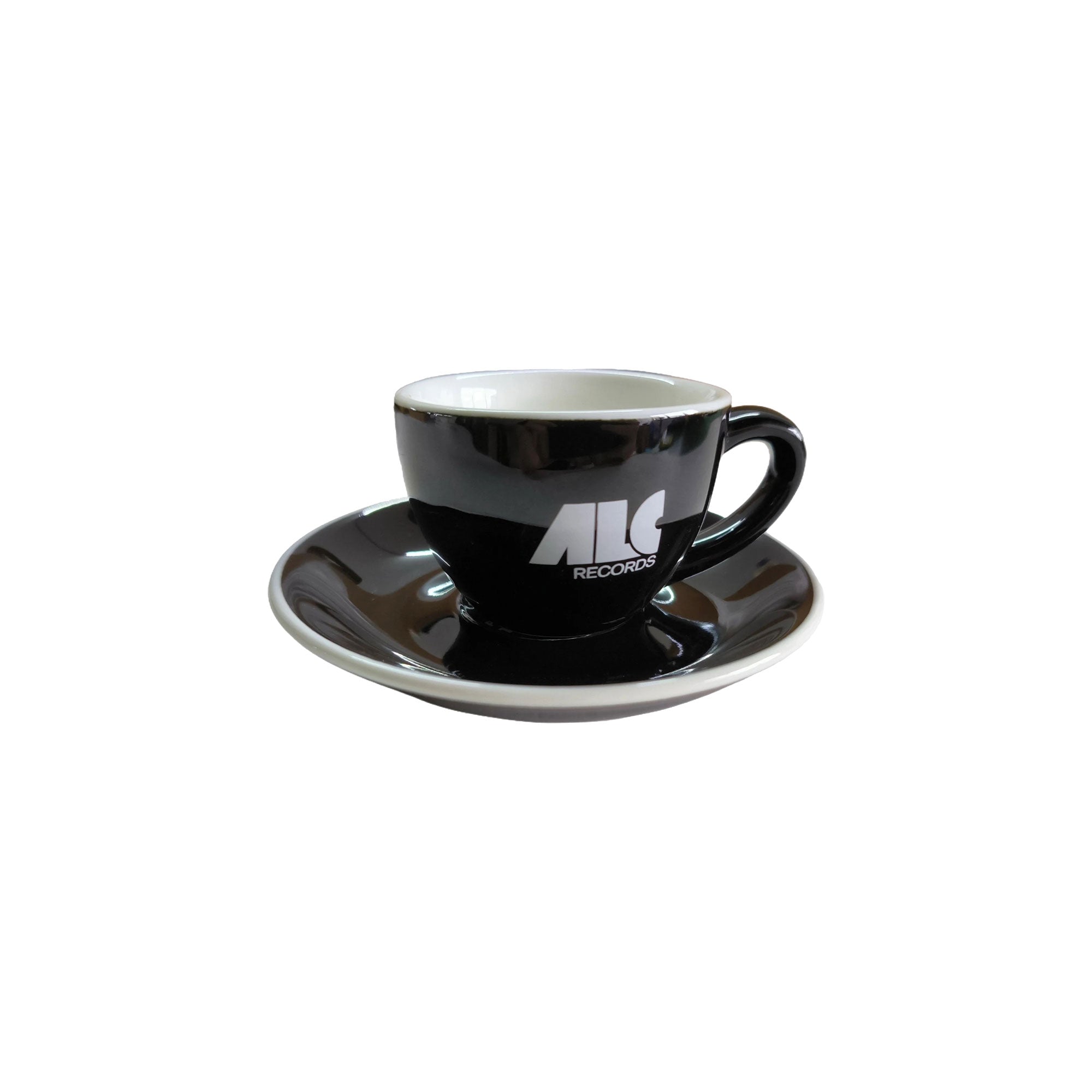 ALC NOUVEAU ESPRESSO CUP & SAUCER SET BLACK
