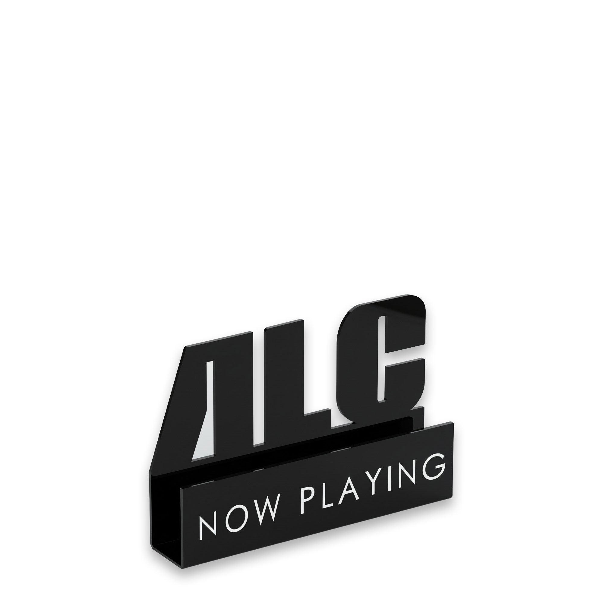ALC LOGO NOW PLAYING RECORD STAND