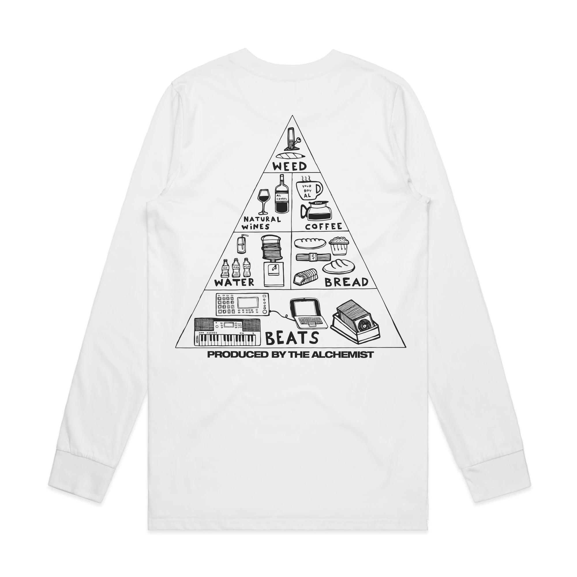 Nutritional Pyramid (White Longsleeve Shirt)